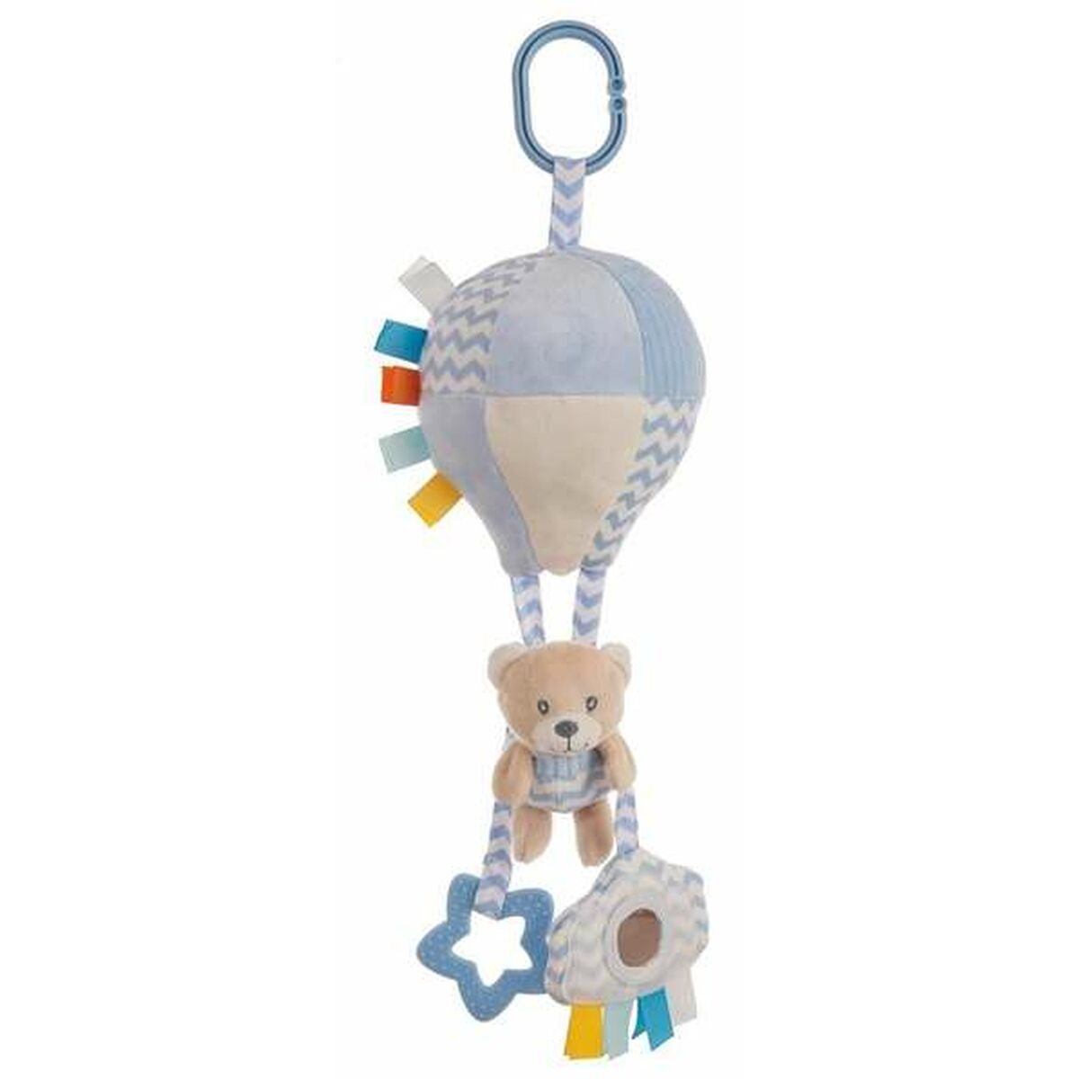 Balloon Rattle Rattle Cuddly Toy Activity Blue Bear Balloon 40 cm - shopmama.lt