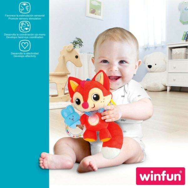 S8900114_P31.jpg Rattle Cuddly Toy Winfun Fox 13,5 x 26,5 x 7,5 cm (6 Units)